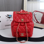 CHANEL Caviar Quilted Business Affinity Backpack Red