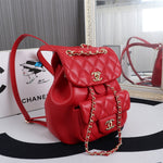 CHANEL Caviar Quilted Business Affinity Backpack Red