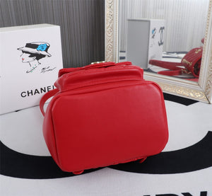 CHANEL Caviar Quilted Business Affinity Backpack Red