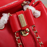 CHANEL Caviar Quilted Business Affinity Backpack Red