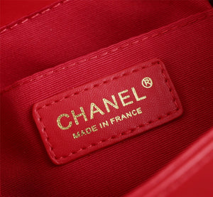 CHANEL Caviar Quilted Business Affinity Backpack Red