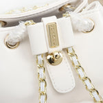 Chanel White Quilted Lambskin Duma Backpack Gold Chain Classic Flap