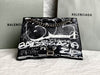 BALENCIAGA Crushed Calfskin Crush Graffiti Medium Hourglass Chain Shoulder Bag Black White