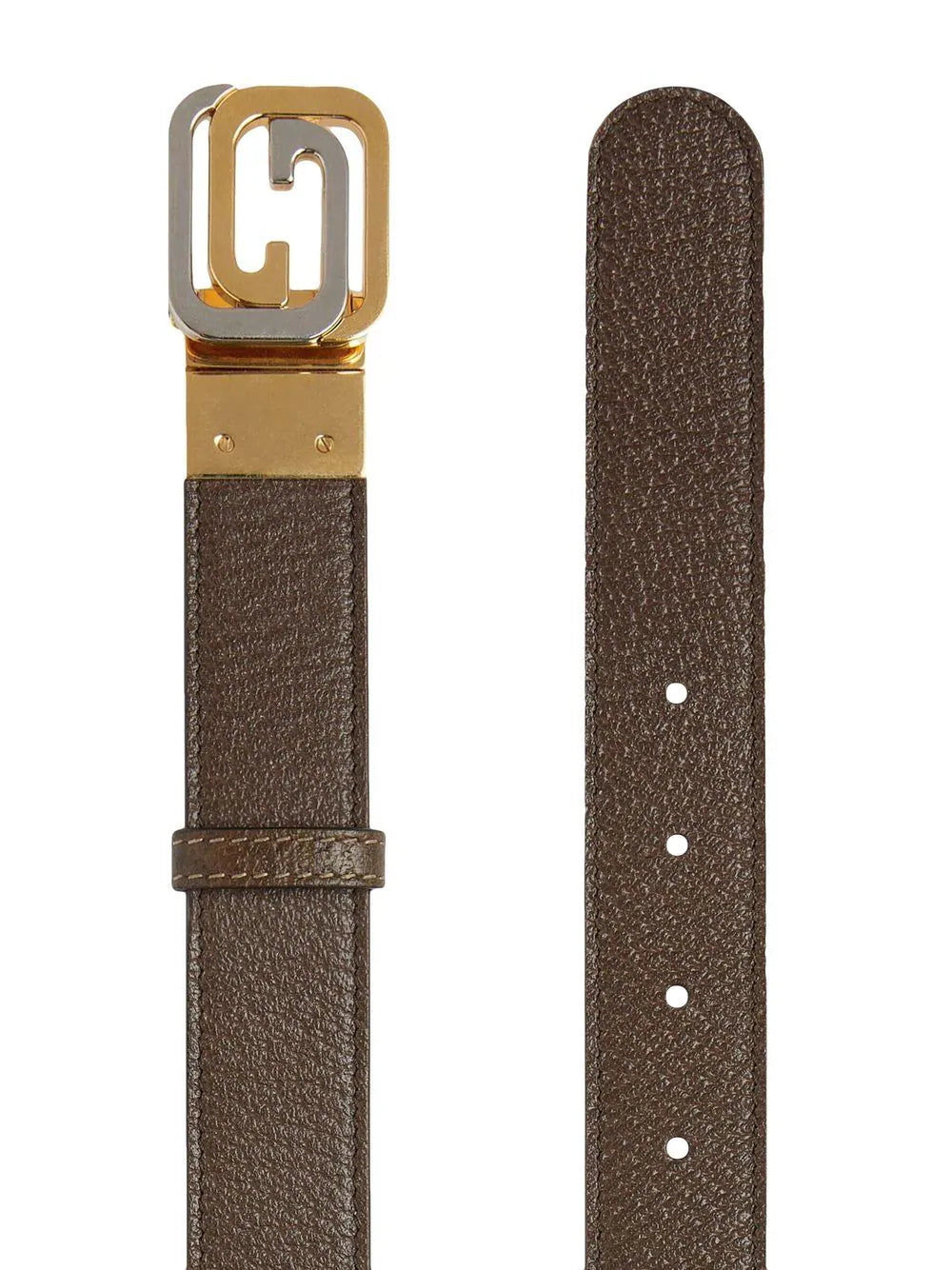 G-buckle leather belt