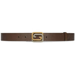 G-buckle leather belt