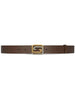 G-buckle leather belt