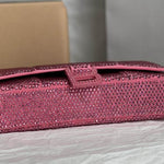 BALENCIAGA  FOLLOW Hourglass Wallet on Chain with Rhinestones in Leather