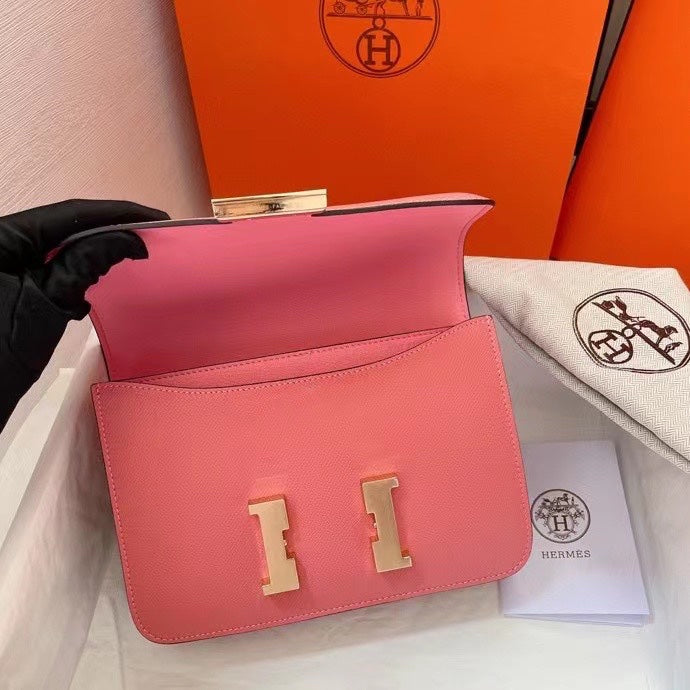 HERMES Swift Constance 18 Rose Ete