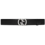 GG buckle leather belt