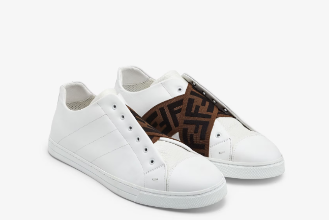 Sneakers White leather slip-ons