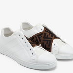 Sneakers White leather slip-ons