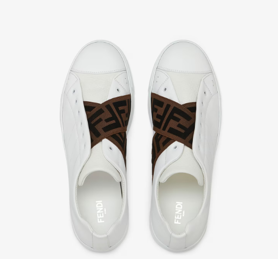 Sneakers White leather slip-ons