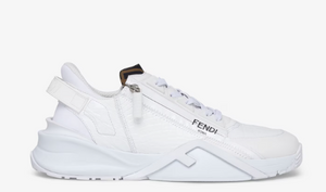 Fendi Flow White caiman low-tops