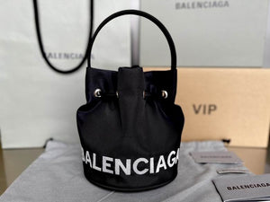 Balenciaga Drawstring Bucket Black