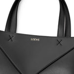 Mini Puzzle Fold Tote in shiny calfskin