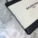 BALENCIAGA Cotton Canvas Pochette Crossbody Bag Black