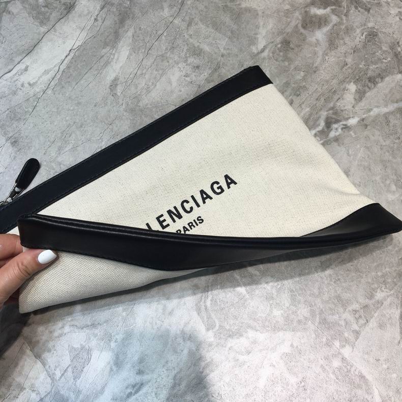 BALENCIAGA Cotton Canvas Pochette Crossbody Bag Black