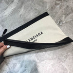 BALENCIAGA Cotton Canvas Pochette Crossbody Bag Black