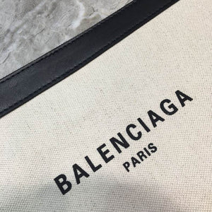 BALENCIAGA Cotton Canvas Pochette Crossbody Bag Black