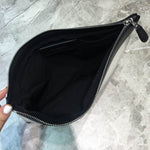 BALENCIAGA Cotton Canvas Pochette Crossbody Bag Black