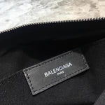 BALENCIAGA Cotton Canvas Pochette Crossbody Bag Black