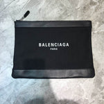 Balenciaga Black Navy Clip M Clutch Bag