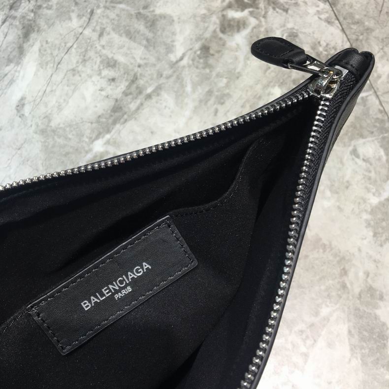 Balenciaga Black Navy Clip M Clutch Bag