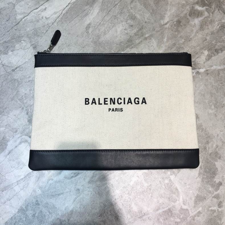 BALENCIAGA Cotton Canvas Pochette Crossbody Bag Black