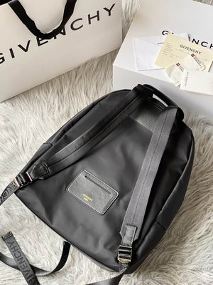 Givenchy Black Logo Nylon Backpack White