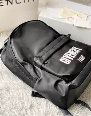 Givenchy Black Logo Nylon Backpack White