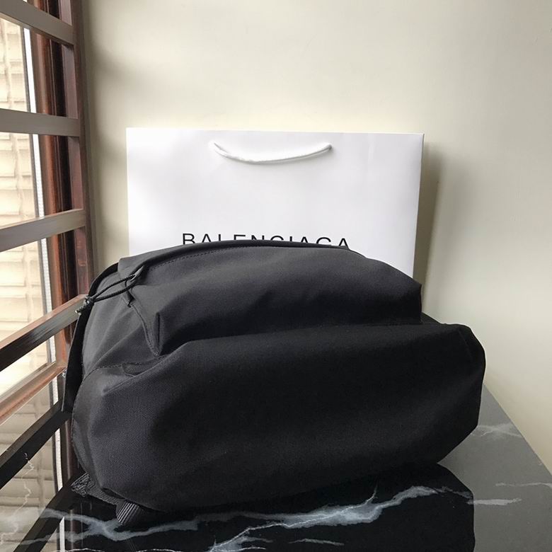 BALENCIAGA Nylon Embroidered Explorer BB Mide Backpack Navy Yellow