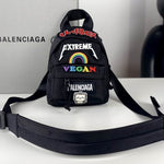 BALENCIAGA  Mini Appliquéd Nylon Backpack - Black