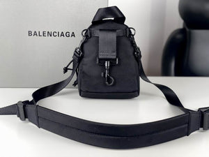 BALENCIAGA  Mini Appliquéd Nylon Backpack - Black