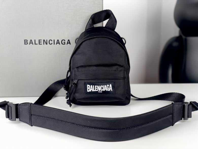 BALENCIAGA Nylon Oversized Mini Backpack Black