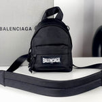 BALENCIAGA Nylon Oversized Mini Backpack Black