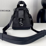 BALENCIAGA Nylon Oversized Mini Backpack Black