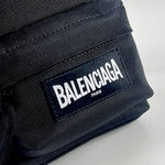 BALENCIAGA Nylon Oversized Mini Backpack Black