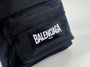 BALENCIAGA Nylon Oversized Mini Backpack Black