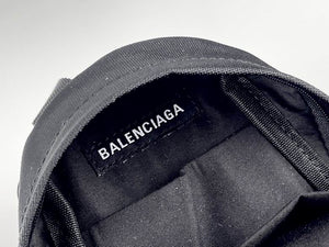 BALENCIAGA Nylon Oversized Mini Backpack Black