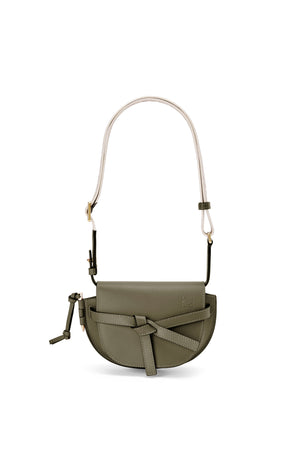 Mini Gate Dual bag in soft calfskin and jacquard