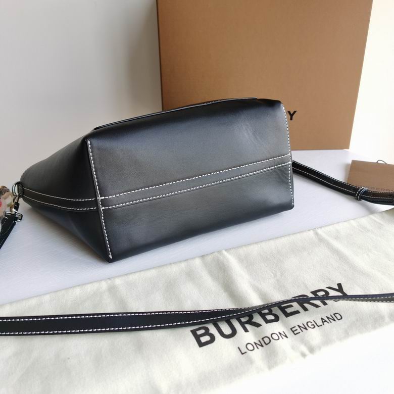 BURBERRY Soft Calfskin Mini Pocket Cabas Tote Blackv