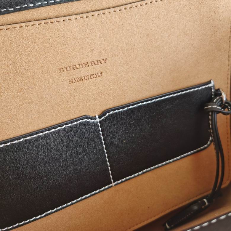 BURBERRY Soft Calfskin Mini Pocket Cabas Tote Blackv