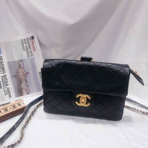 CHANEL Lambskin Quilted XL Jumbo Single Flap Black