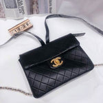 CHANEL Lambskin Quilted XL Jumbo Single Flap Black