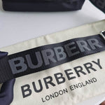 BURBERRY Nylon Logo Detail Crossbody Bag Black