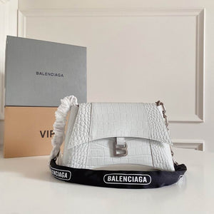 Balenciaga small Hourglass crocodile-effect shoulder bag