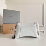 Balenciaga small Hourglass crocodile-effect shoulder bag