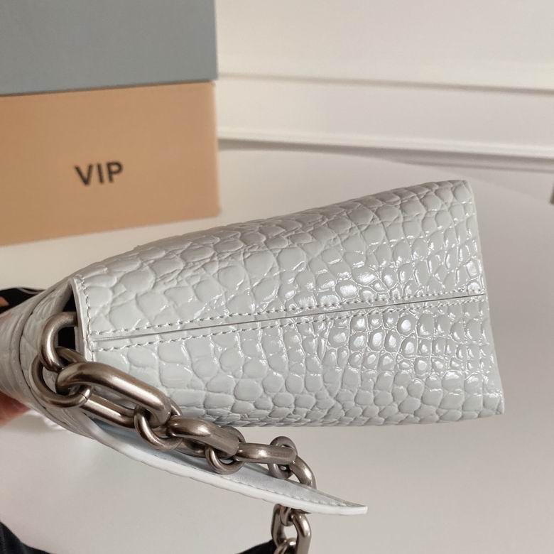 Balenciaga small Hourglass crocodile-effect shoulder bag