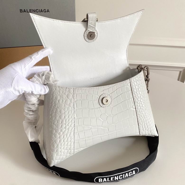 Balenciaga small Hourglass crocodile-effect shoulder bag