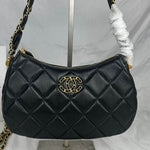 CHANEL Aged Calfskin Quilted Chanel 19 Hobo Black